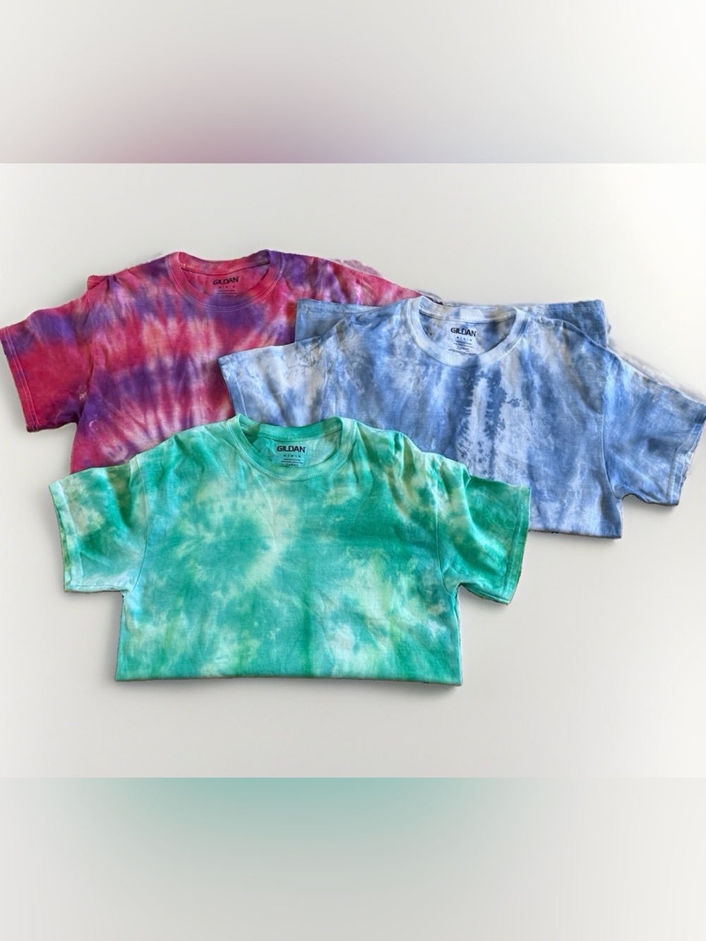 Lot of 3 Gildan Tie Dye Tees Size Medium